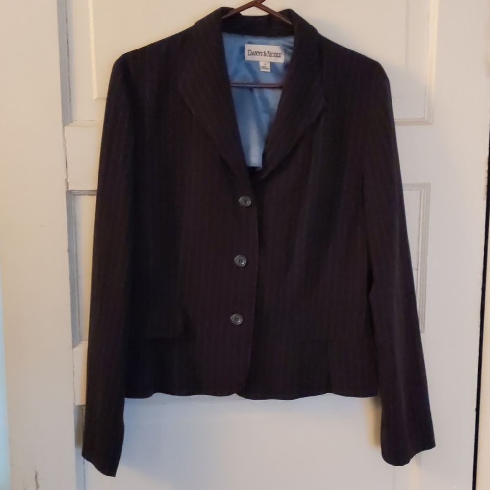 Blue pinstripe blazer